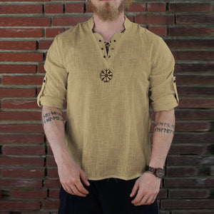 Summer Men's shirt Camisa New Style Long sleeve Loose shirt Personality Cotton-linen Pure Blouse Top Streetwear Camisa masculina