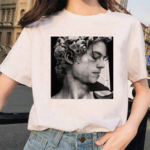 Load image into Gallery viewer, New Michelangelo T Shirt Ulzzang Hands Femme Vintage Women Harajuku Tshirt 90s Aesthetic Female Aesthetic Grunge Graphic T-shirt