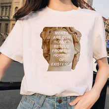 Load image into Gallery viewer, New Michelangelo T Shirt Ulzzang Hands Femme Vintage Women Harajuku Tshirt 90s Aesthetic Female Aesthetic Grunge Graphic T-shirt