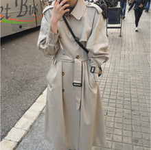 Load image into Gallery viewer, 2019 Autumn Windbreaker Women Double Breasted Long Trench Coat Korean women clothes	Streetwear