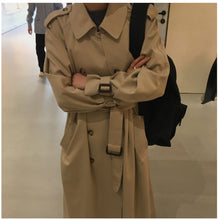 Load image into Gallery viewer, 2019 Autumn Windbreaker Women Double Breasted Long Trench Coat Korean women clothes	Streetwear