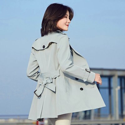 Autumn New High Quality Windbreaker Woman 2019 Fashion Slim Classic Double Breasted Trench Coat Business Outerwear Women Clothes