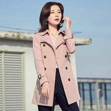 Load image into Gallery viewer, Autumn New High Quality Windbreaker Woman 2019 Fashion Slim Classic Double Breasted Trench Coat Business Outerwear Women Clothes