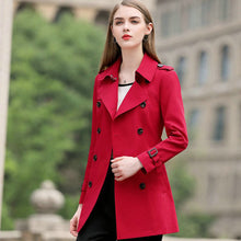 Load image into Gallery viewer, Autumn New High Quality Windbreaker Woman 2019 Fashion Slim Classic Double Breasted Trench Coat Business Outerwear Women Clothes