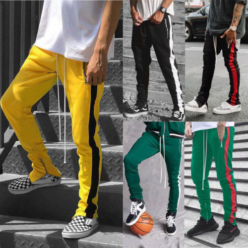 2019 Mens Zipper Pocket Anke Zip Track Pants