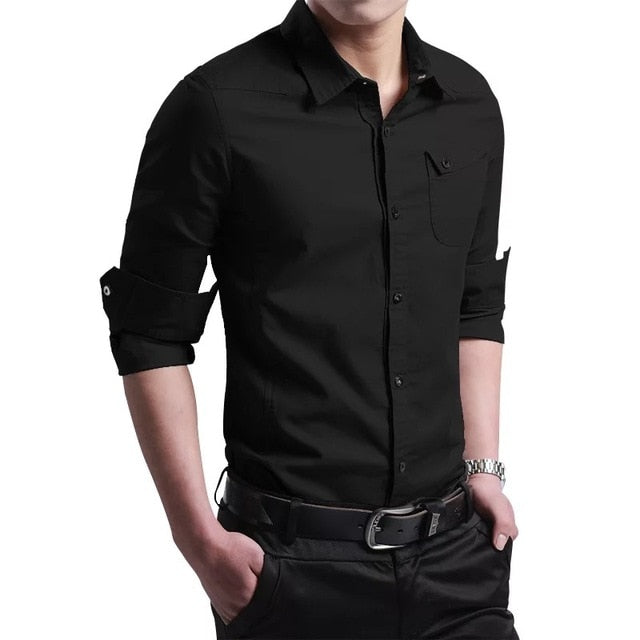 M-5XL plus Size New Thin Breathable Military Men Shirts